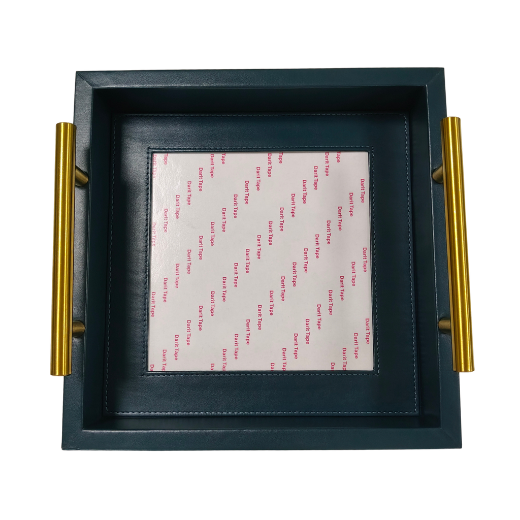 Pre-Order: Navy Square Self-Finishing Leather Tray