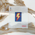 Lightning Bolt 2x3 inch Needlepoint Canvas