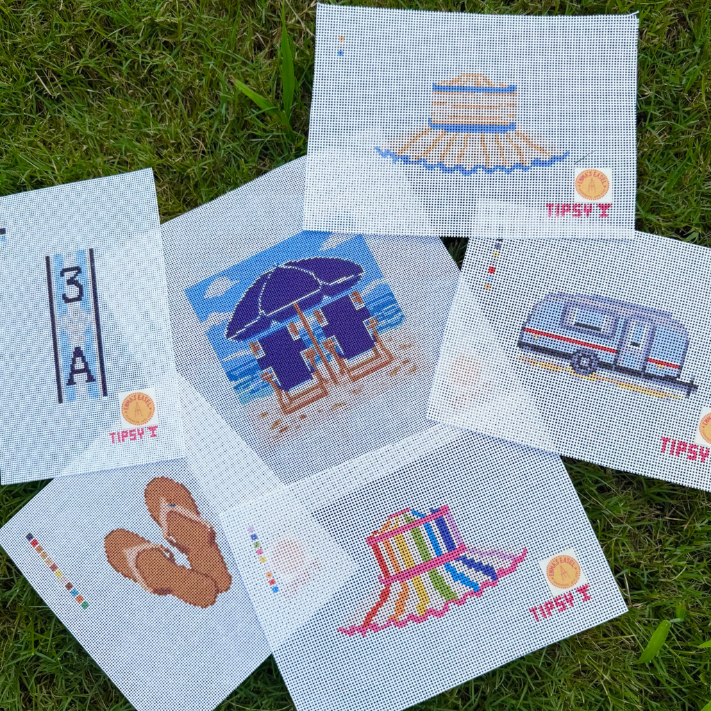 Emma's Easel Flip Flop Needlepoint Canvas