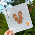 Emma's Easel Flip Flop Needlepoint Canvas