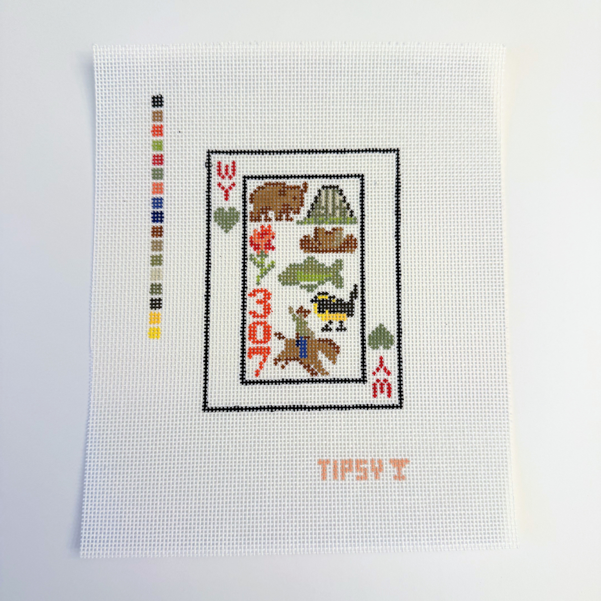 WY Playing Card Needlepoint Canvas
