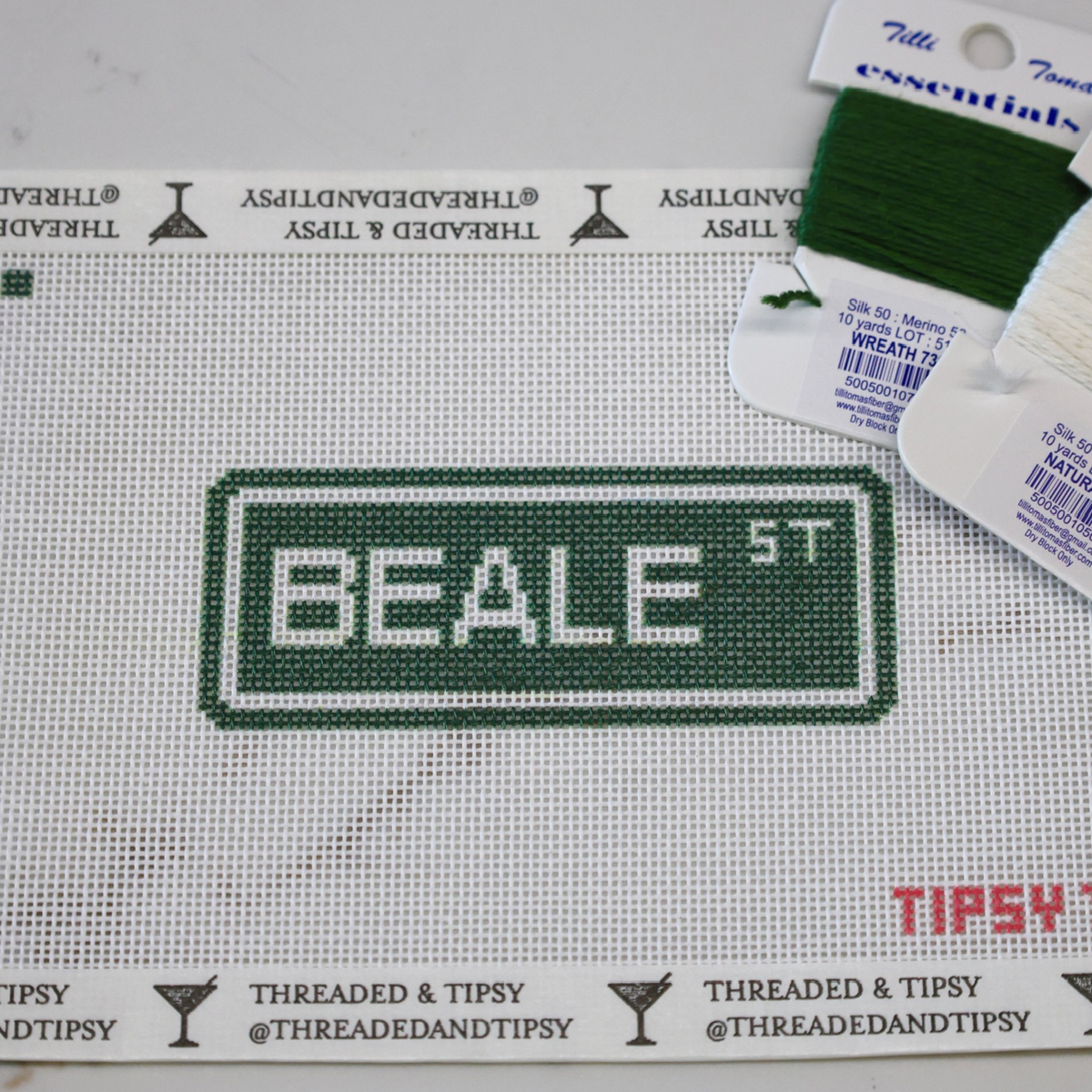 18 Mesh Beale Street Sign Needlepoint Canvas