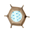 Self-Finishing Needlepoint Snap Tray in Camel
