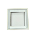 Interchangeable Needlepoint Leather Coaster in True White