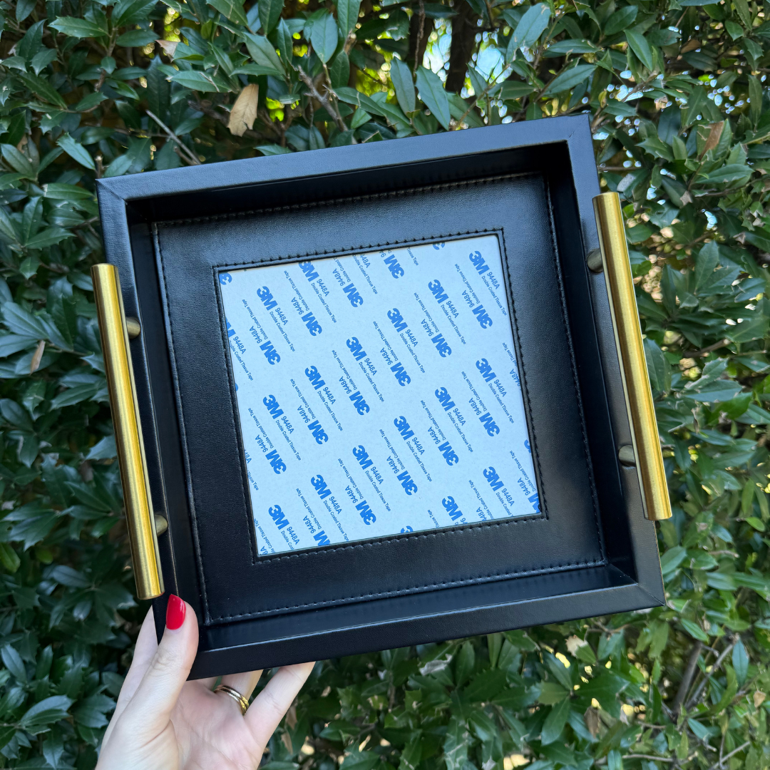 Pre-order: Black Square Self-Finishing Leather Tray
