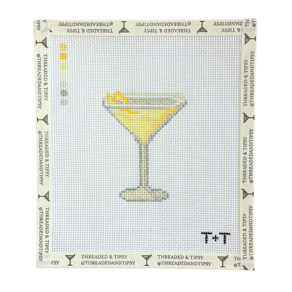 Pre-Order: Lemon Drop Martini Needlepoint Canvas