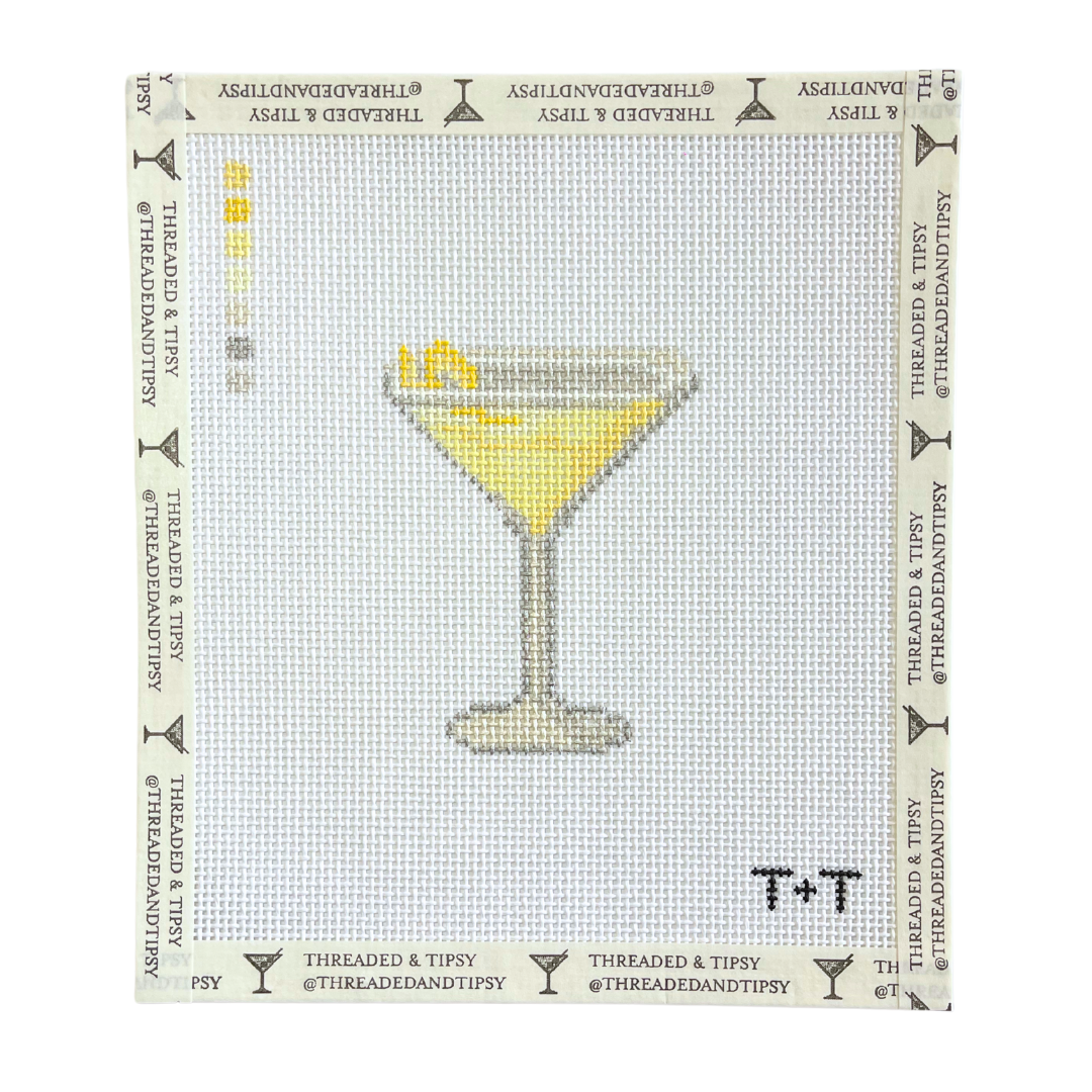 Pre-Order: Lemon Drop Martini Needlepoint Canvas
