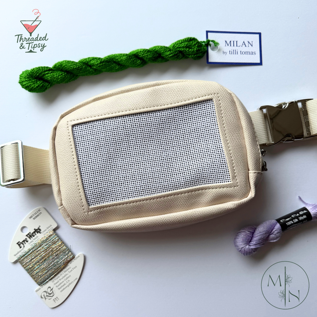 Pre-Finished Stitchable Belt Bag in Cream