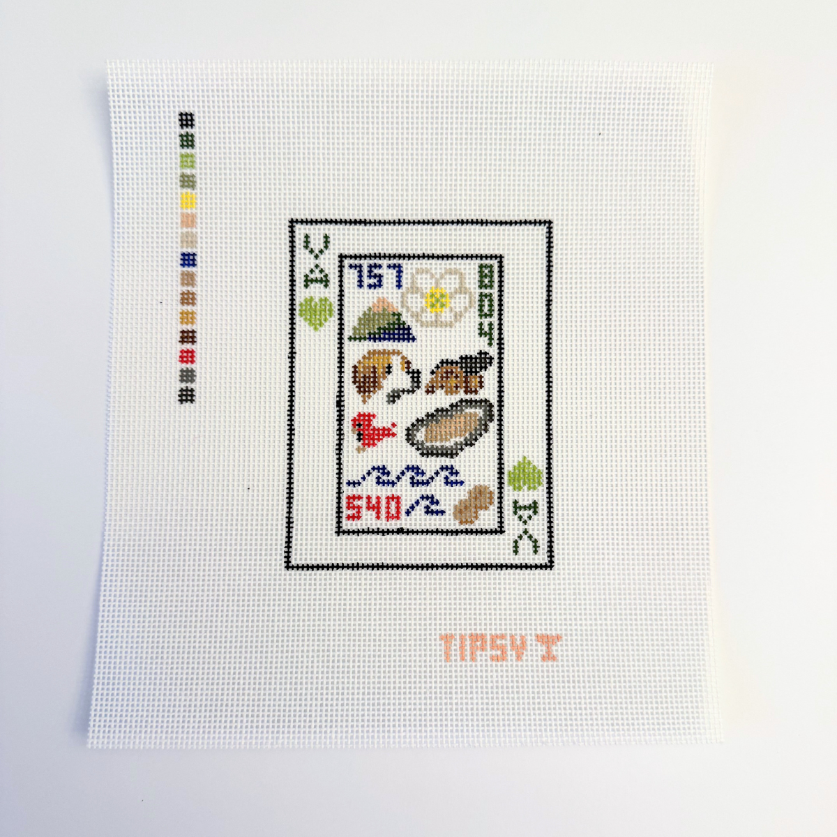 VA Playing Card Needlepoint Canvas