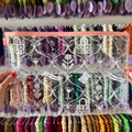 Large Threaded & Tipsy Needlepoint Project Bag