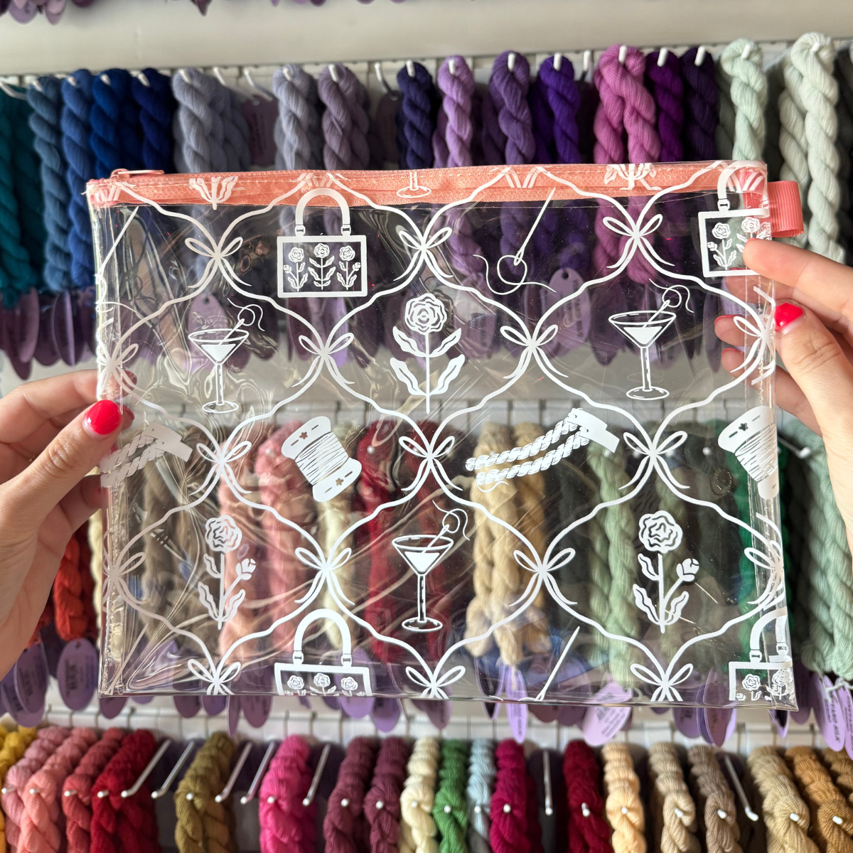 Small Threaded & Tipsy Needlepoint Project Bag