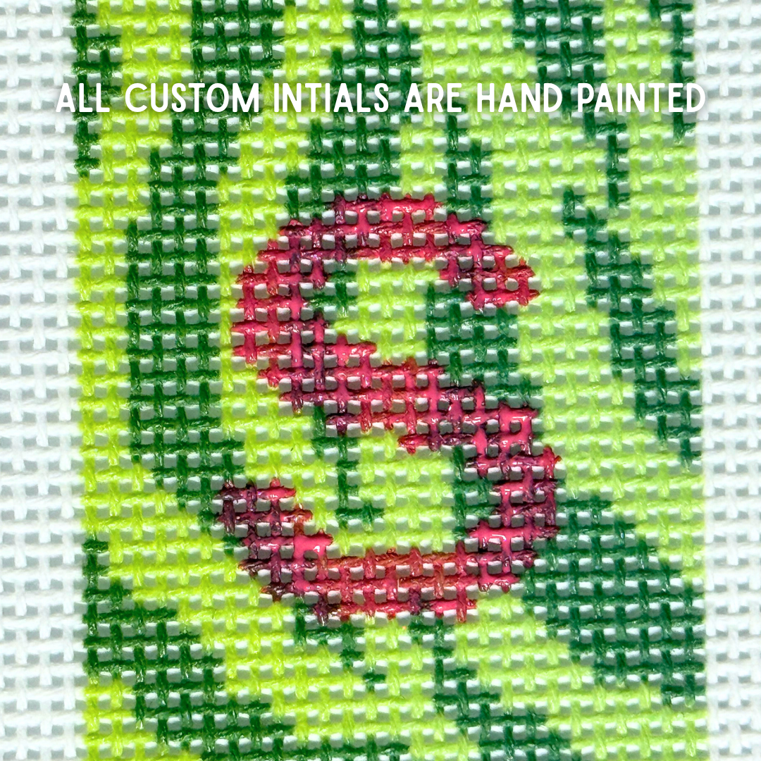 Blue Zebra Key Fob Needlepoint Canvas
