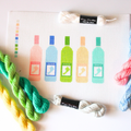 Colorful Wine Bottles Needlepoint Canvas