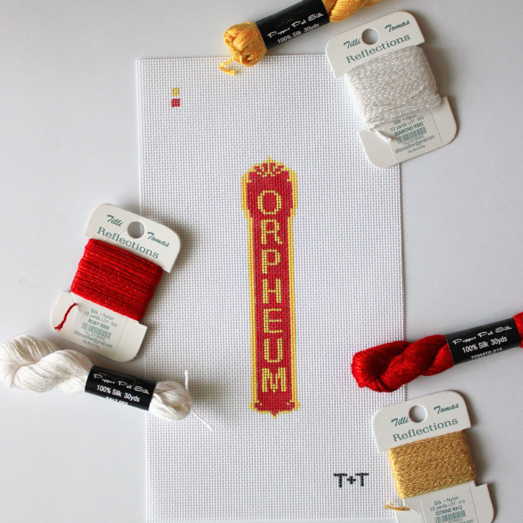 Memphis Theater Needlepoint Canvas
