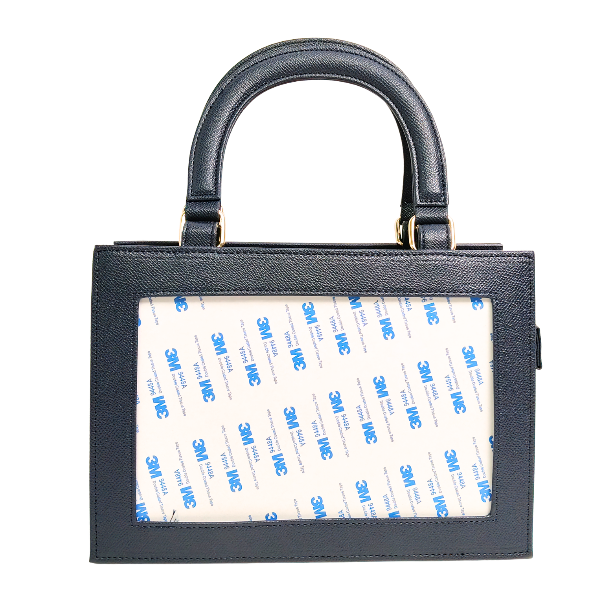 Pre-Order: Needlepoint Self-Finishing Leather Purse in Navy
