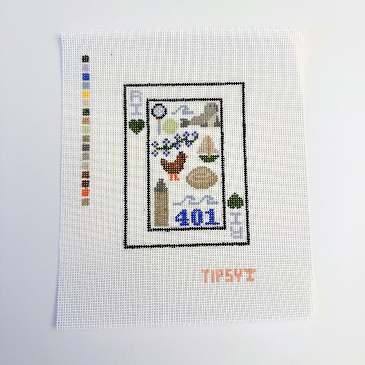 RI Playing Card Needlepoint Canvas
