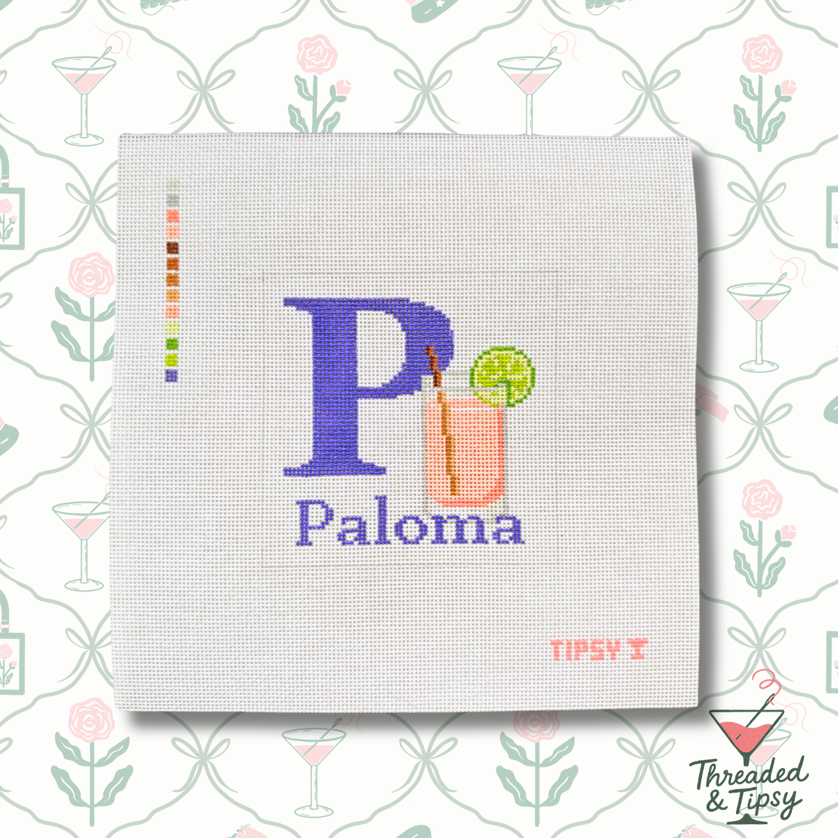P for Paloma Needlepoint Canvas
