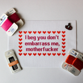 Pre-Order: Don't Embarrass Me... Needlepoint Canvas