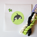 Orca Round Needlepoint Canvas