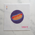 Pre-Order: Hotdog Round Needlepoint Canvas