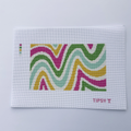 Vibrant Waves Purse Insert Needlepoint Canvas