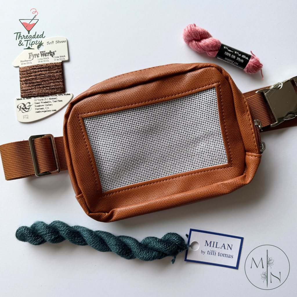 Pre-Finished Stitchable Belt Bag in Cognac