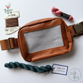 Pre-Finished Stitchable Belt Bag in Cognac