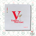 V for Vodka Martini Needlepoint Canvas