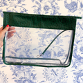 Green Ostrich Gusset Project Bag