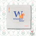 W for Whiskey Sour Needlepoint Canvas