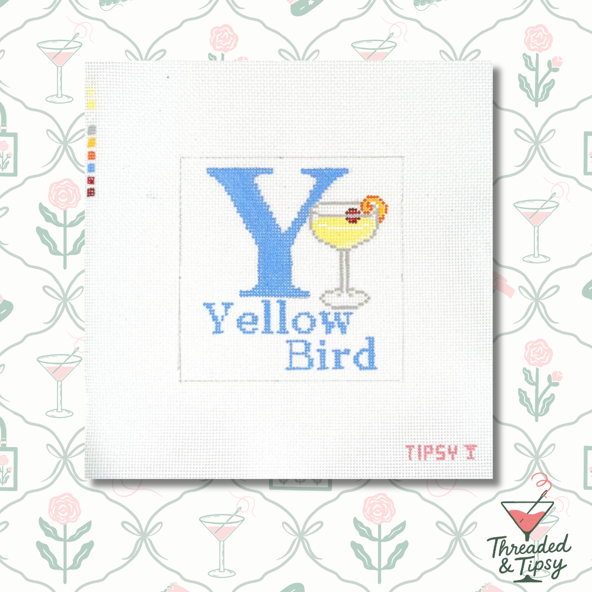 Y for Yellow Bird Needlepoint Canvas