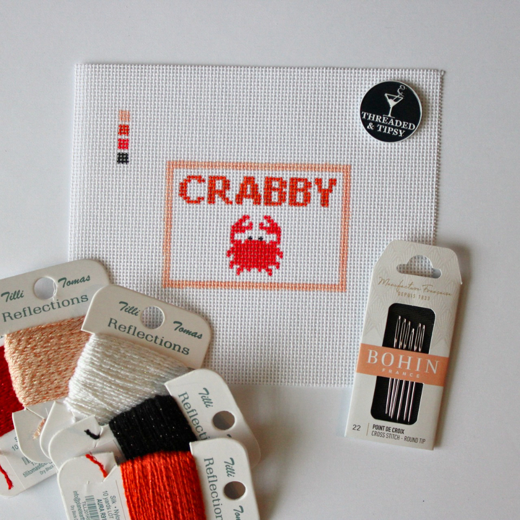 Pre-Order: Crabby Needlepoint Canvas