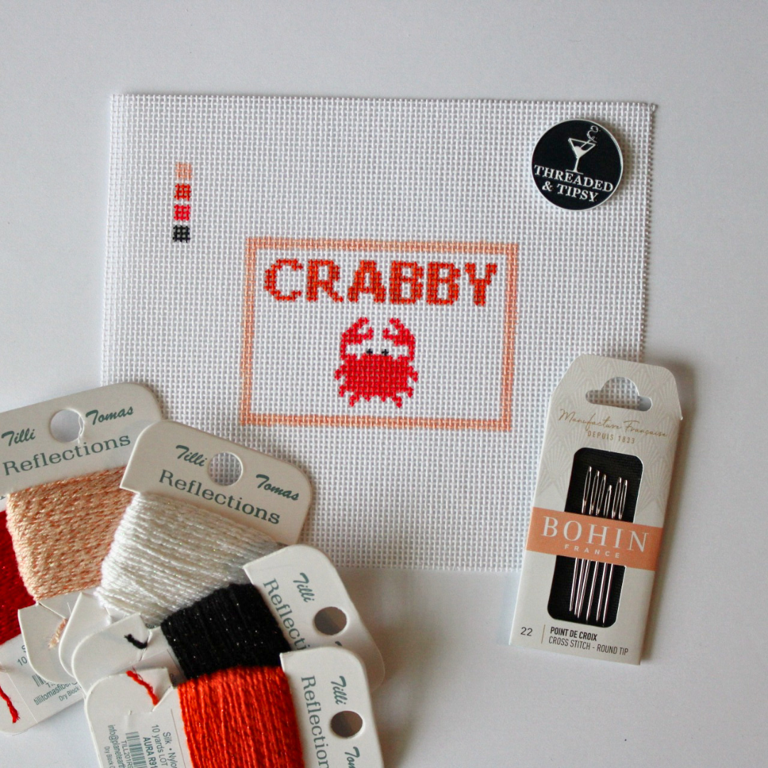 Pre-Order: Crabby Needlepoint Canvas