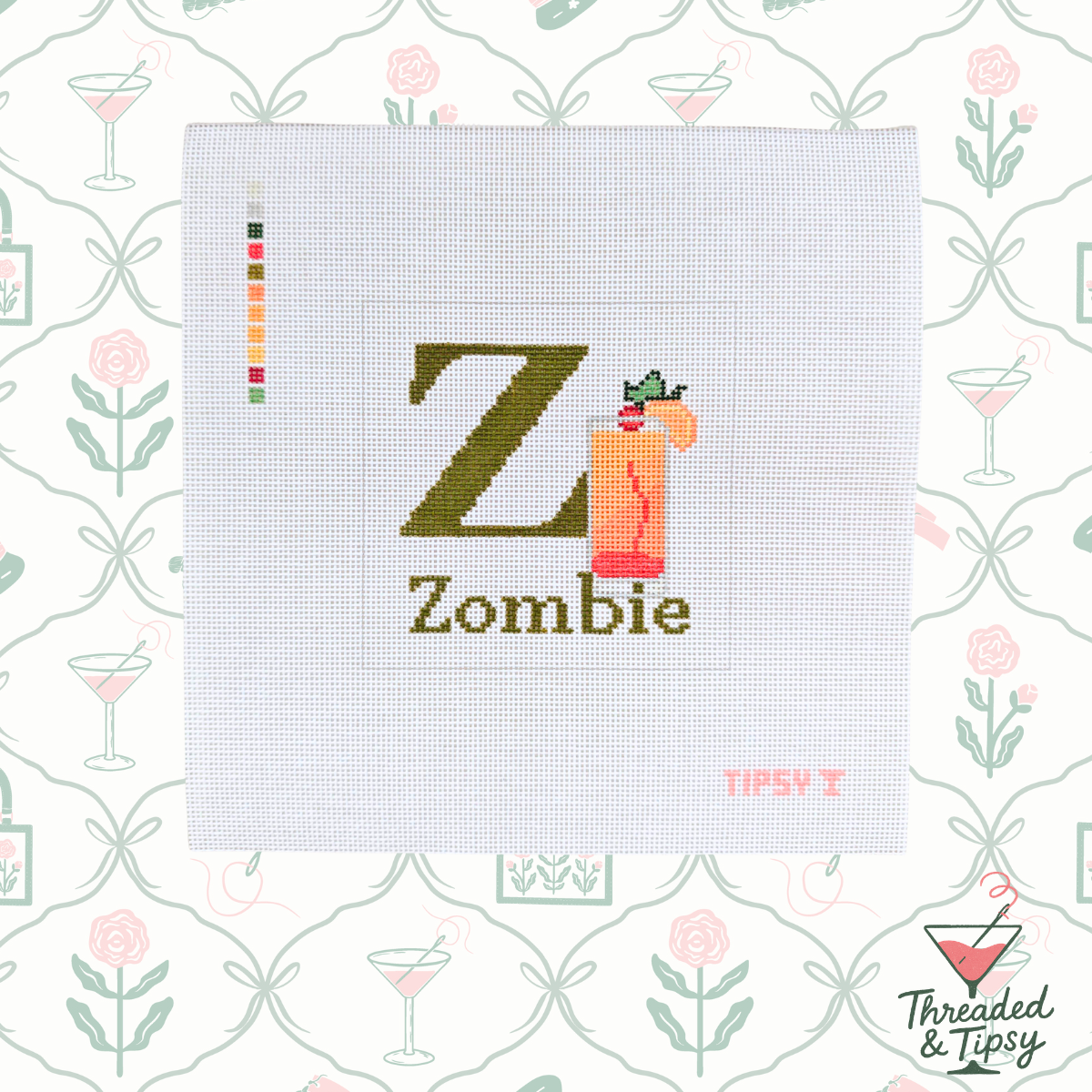 Z for Zombie Needlepoint Canvas