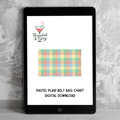 Pastel Plaid Digital Needlepoint Chart for Belt Bag or Clutch