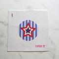 Pre-Order: Patriotic Star Round Needlepoint Canvas