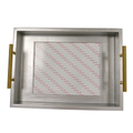 Pre-Order: Silver Rectangle Self-Finishing Leather Tray