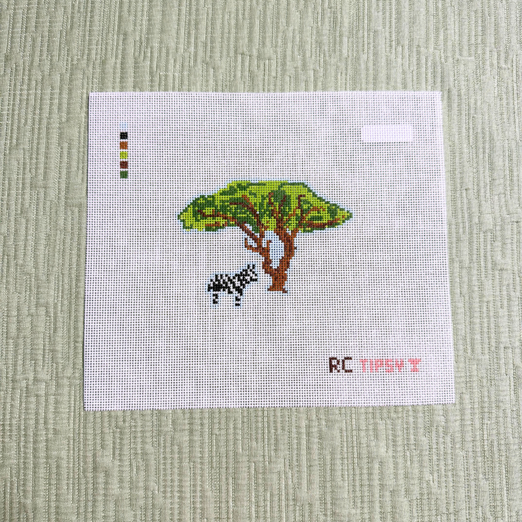 Pre-Order: African Safari Zebra Needlepoint Canvas - RenniCo x T&T