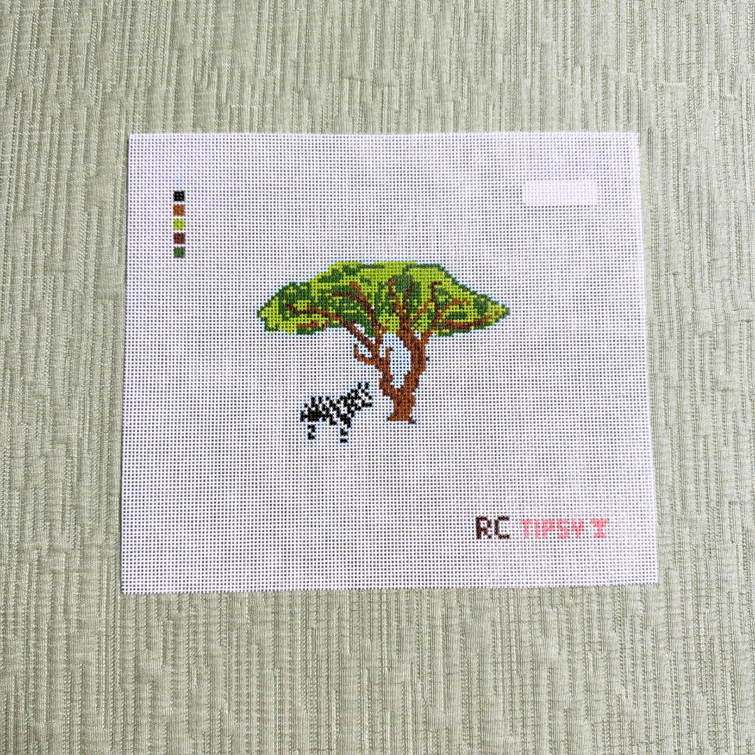 Pre-Order: African Safari Zebra Needlepoint Canvas - RenniCo x T&T