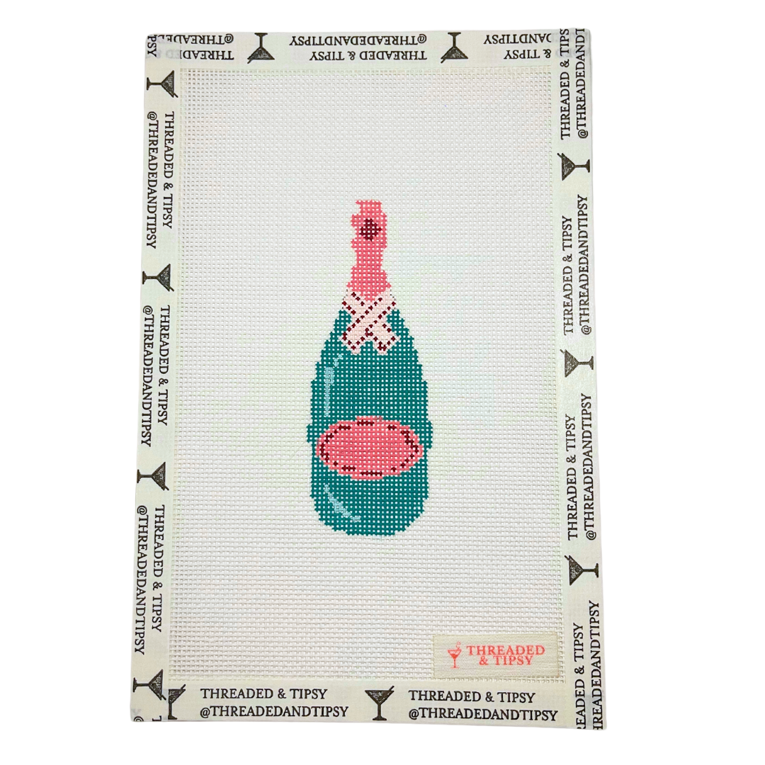 Champagne Bottle Needlepoint Canvas
