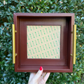Pre-order: Chocolate Square Self-Finishing Leather Tray