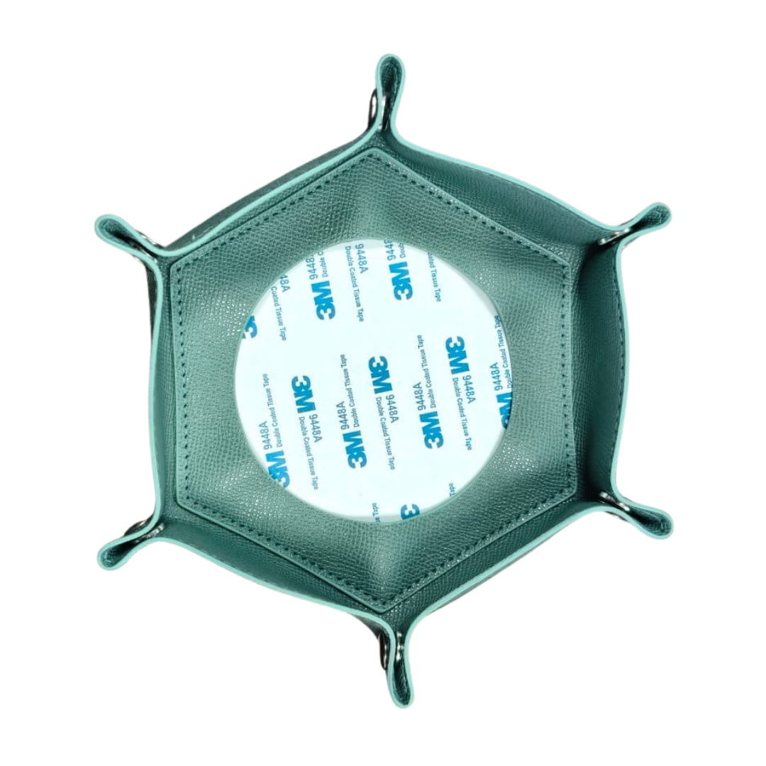 Self-Finishing Needlepoint Snap Tray in Teal