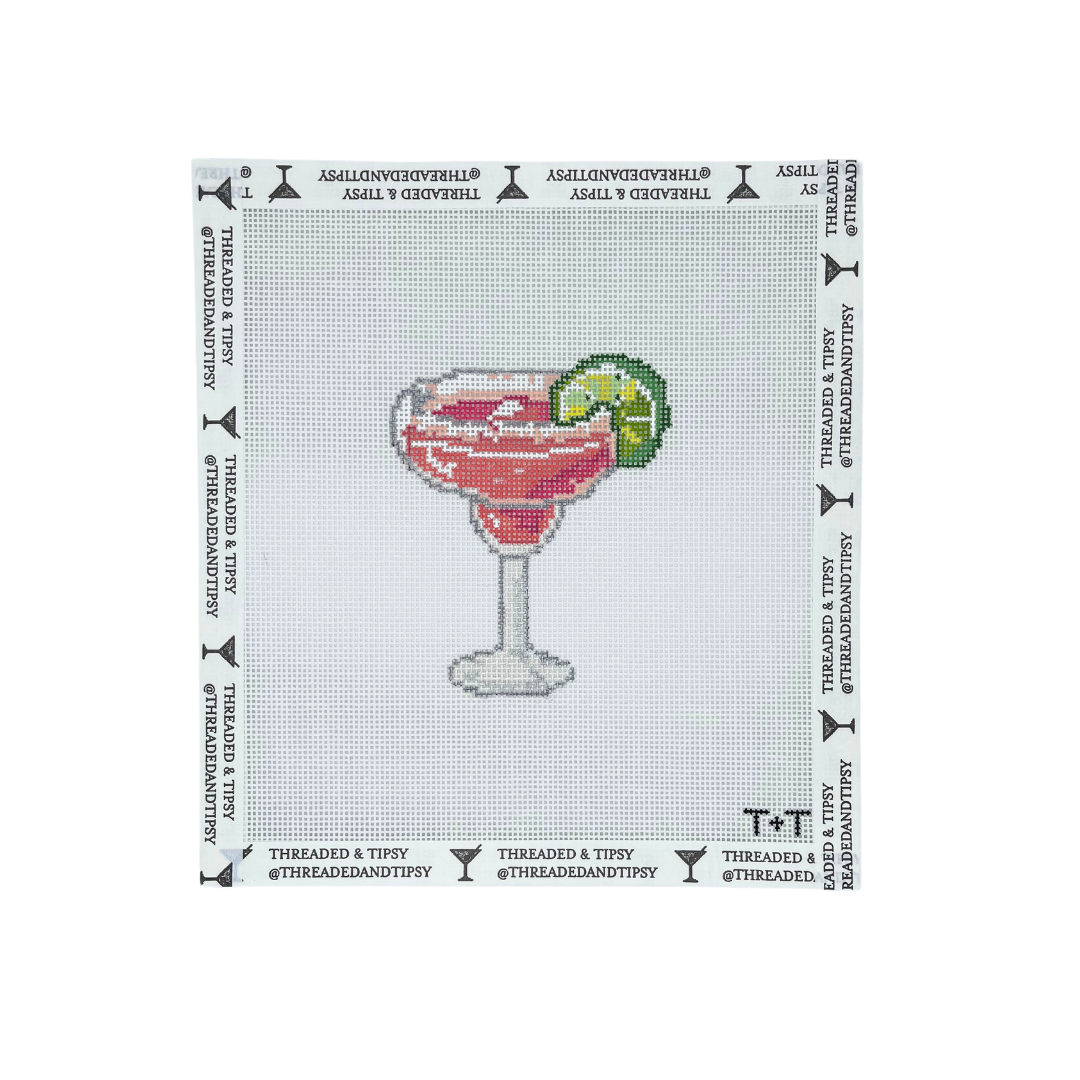 Pre-Order: Pink Margarita Needlepoint Canvas