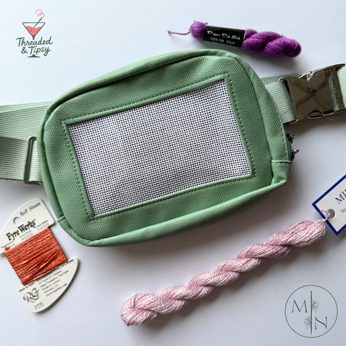 Pre-Finished Stitchable Belt Bag in Mint