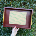Pre-Order: Chocolate Rectangle Self-Finishing Leather Tray
