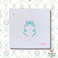 Green Bow Crest Needlepoint Canvas