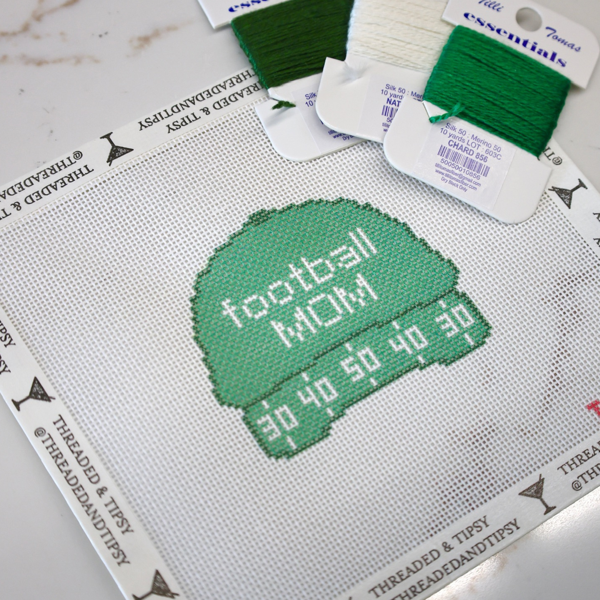 Football Mom Needlepoint Canvas
