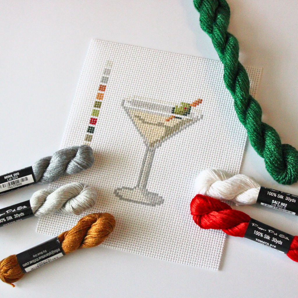 Pre-Order: Dirty Martini Needlepoint Canvas