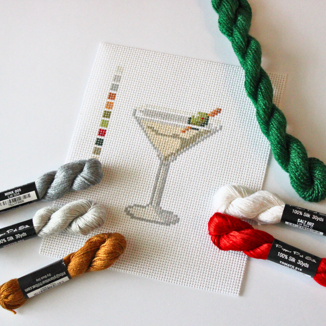 Pre-Order: Dirty Martini Needlepoint Canvas