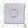Pre-Order: Pink Bow Crest Needlepoint Canvas